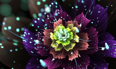 цветок абстракция частицы