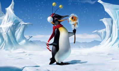 Пингвин с леденцом