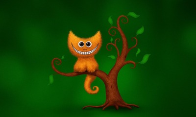 Веселый зверь на дереве