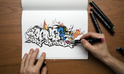 Графити на бумаге