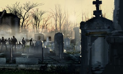 Зомби на кладбище