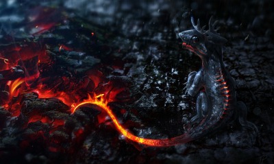 дракон, огонь