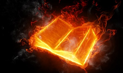 книга, огонь
