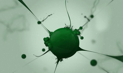 клякса вирус частица зеленая