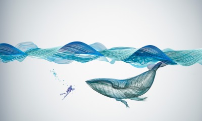 абстракция кит волны