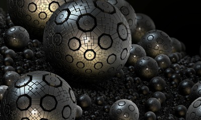 шары метал графика сферы