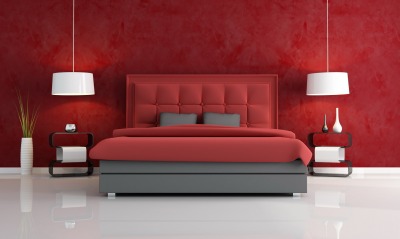 Спальня в красном стиле