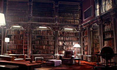 библиотека книги интерьер