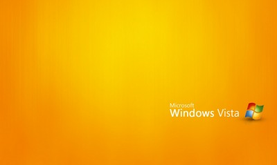Microsoft Windows Vista оранжевый фон