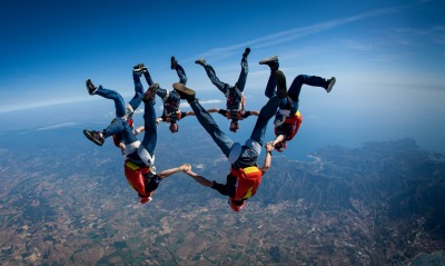 парашют прыжок с парашюта высота полет небо