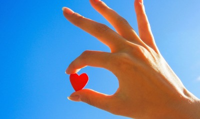 сердце небо рука