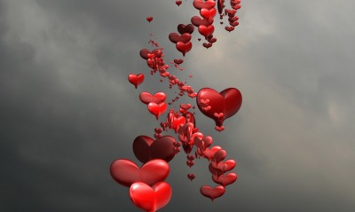 сердце любовь пасмурное небо
