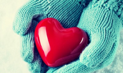 сердце любовь перчатки вязаные перчатки