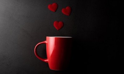 чашка сердца стена