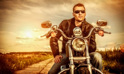 мужчины, мотоциклы