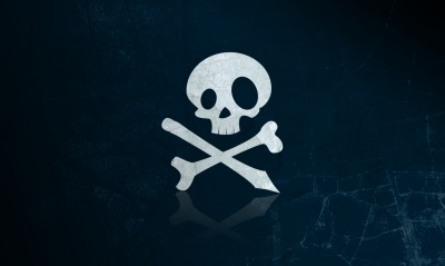 пиратчкий флаг, череп