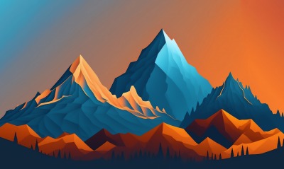 горы, минимализм