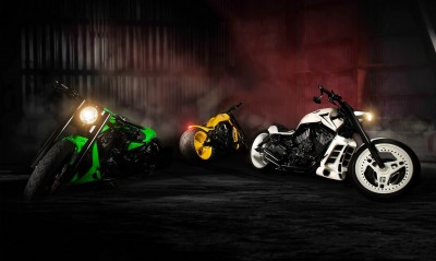 мотоциклы, зеленый
