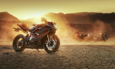 мотоцикл, пустыня
