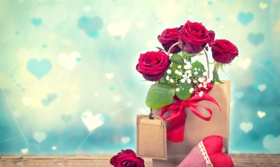 подарок, розы