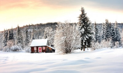 Домик в снежной далине