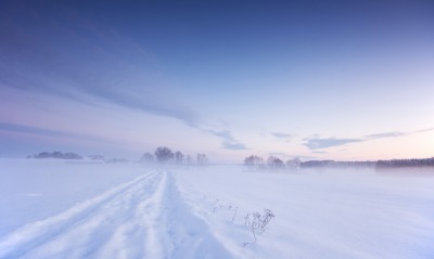 Дорога по снегу