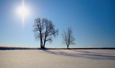 солнце, зима