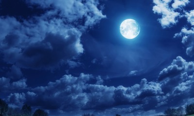 небо, луна