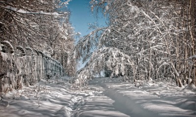 дорога, снег
