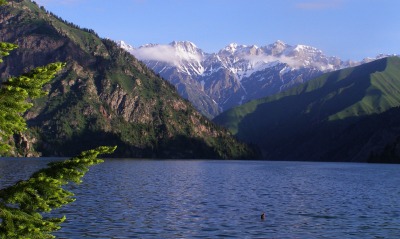 горы, озеро