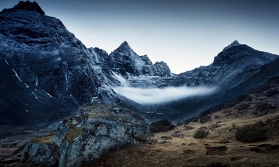 горы, туман