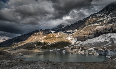 горное озеро, гора