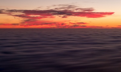 горизонт над облаками вечер