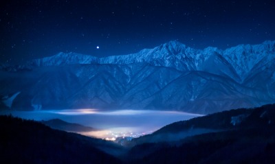 горы, ночь
