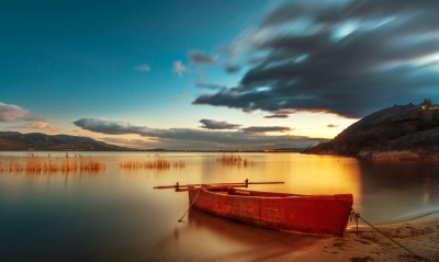 лодка, озеро