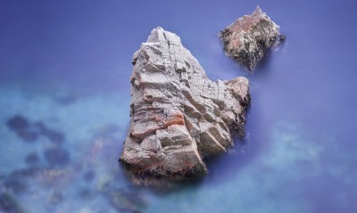 камень скала туман