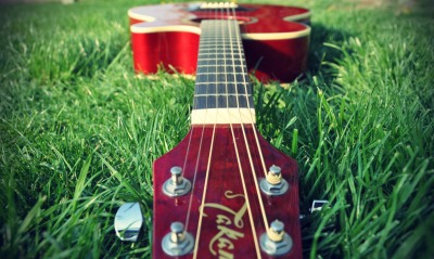 гитара, трава