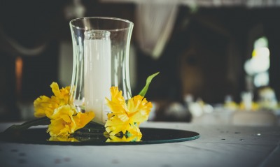 стакан, цветы
