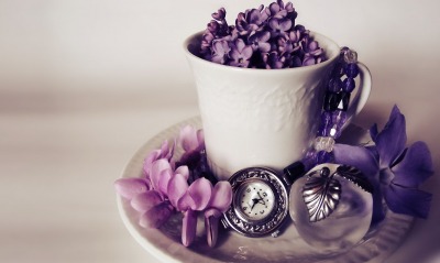 цветы, часы