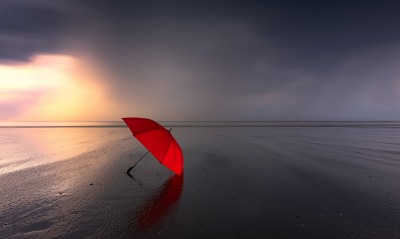 зонт, берег