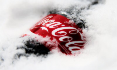 coca-cola, снег