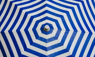 зонт, полосатый