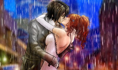Поцелуй под дождем