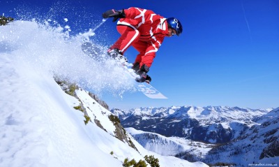 прыжок, сноуборд