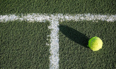 газон линия мяч теннис