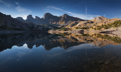 lac dallos, mercantour national park, france, франция, озеро, горы, отражение