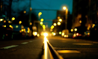 Вечерняя улица в городе