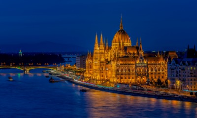венгрия будапешт здание набережная подсветка река