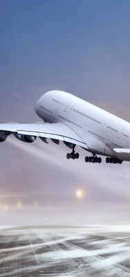 Взлет A380 Airbus