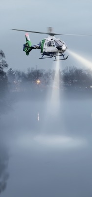вертолет туман прожектора